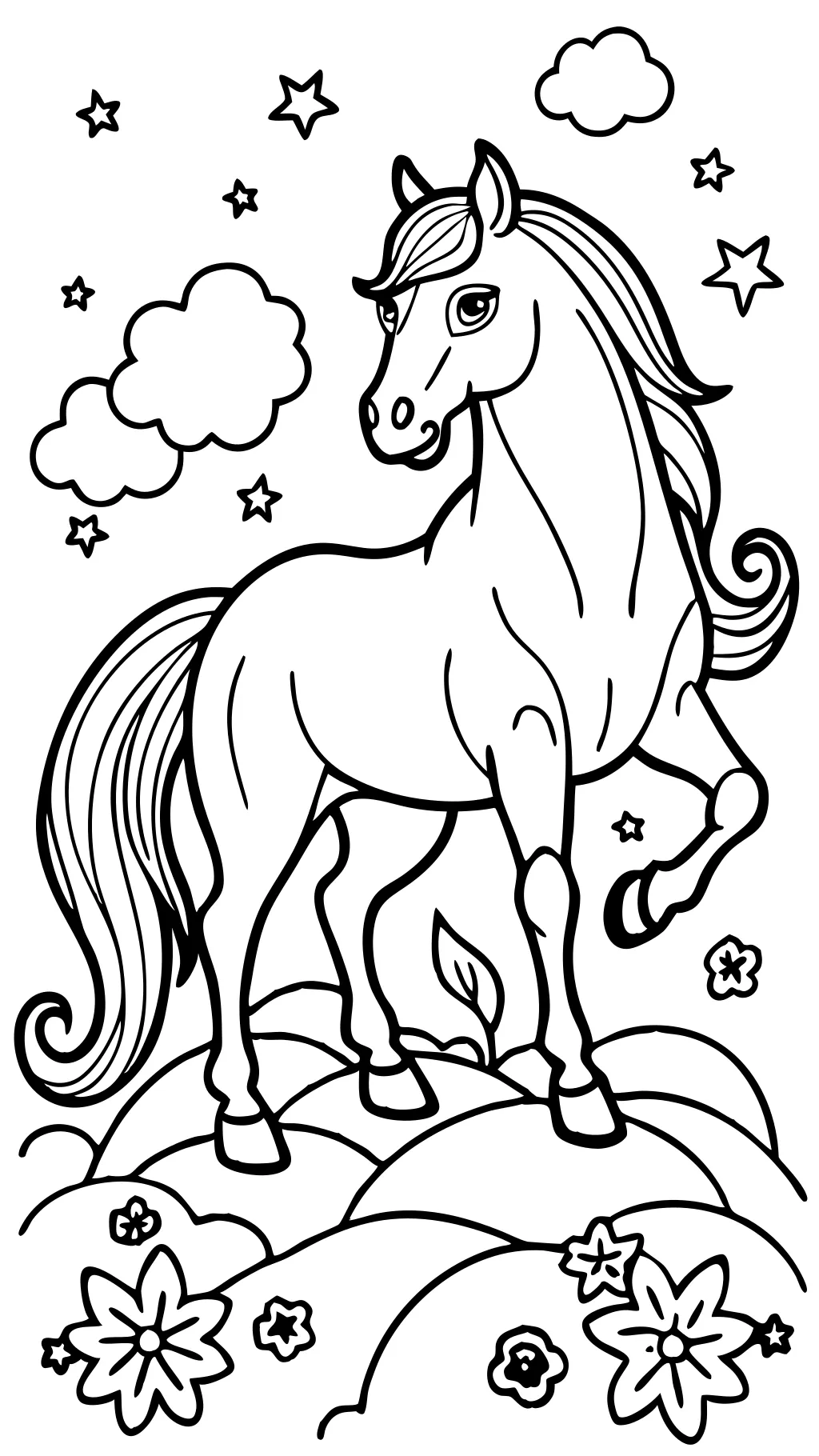 adult horse coloring pages